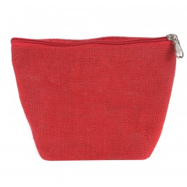 Dark Red Jute Pouch