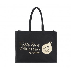 Coal black jute bag