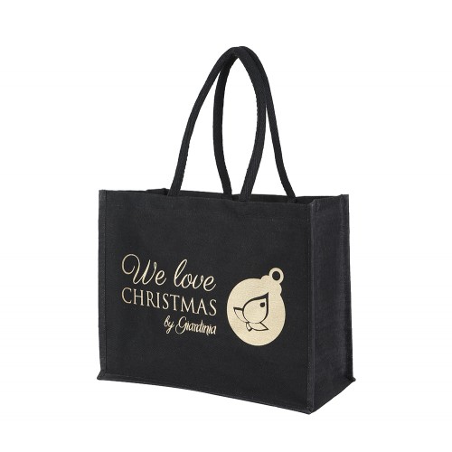 Coal black jute bag