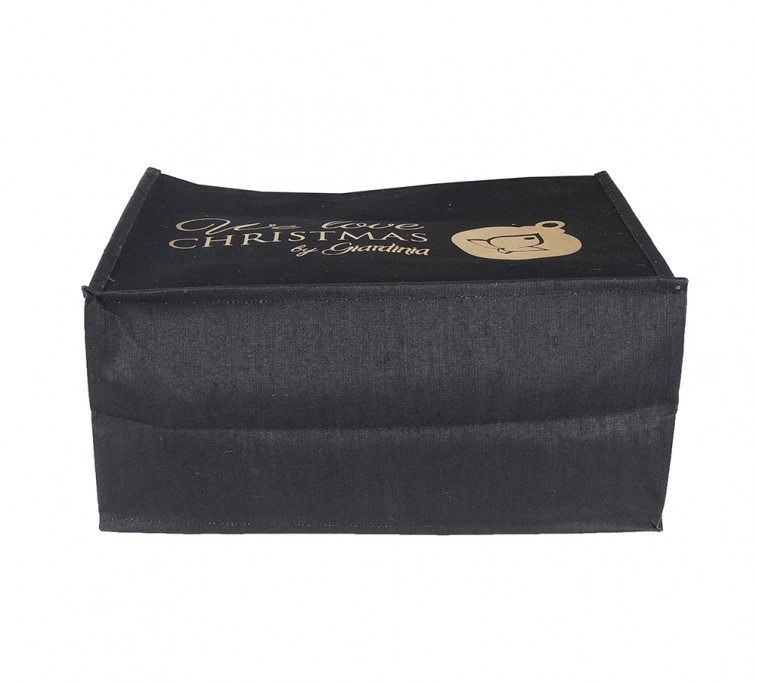 Coal black jute bag