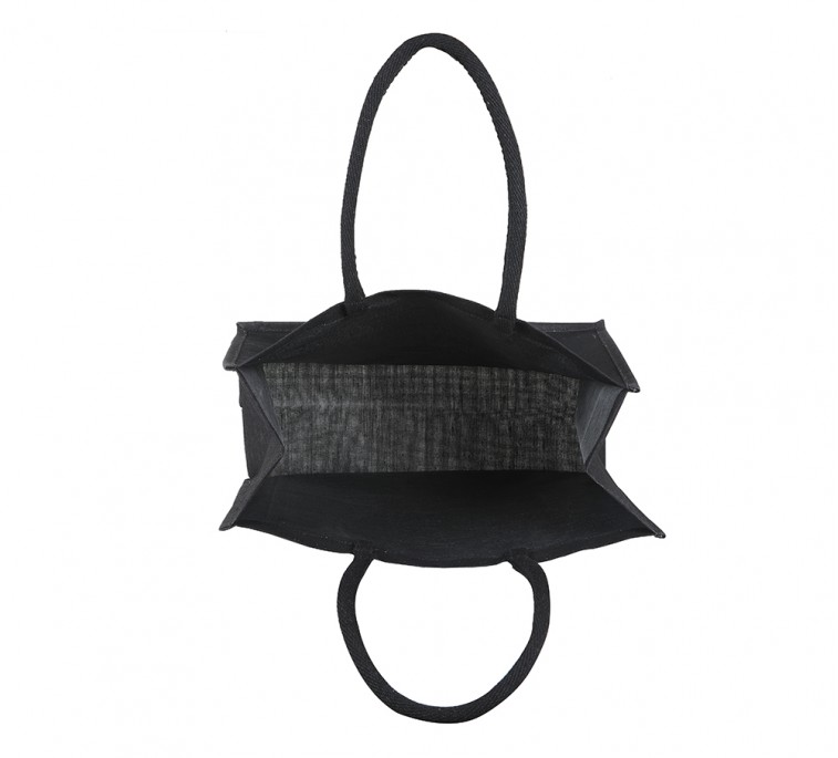 Coal black jute bag