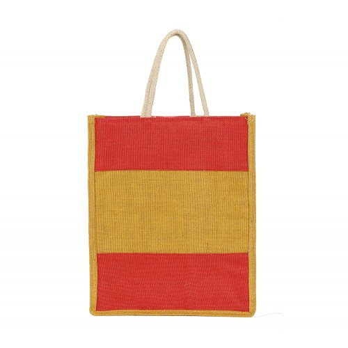 Color mix jute bag