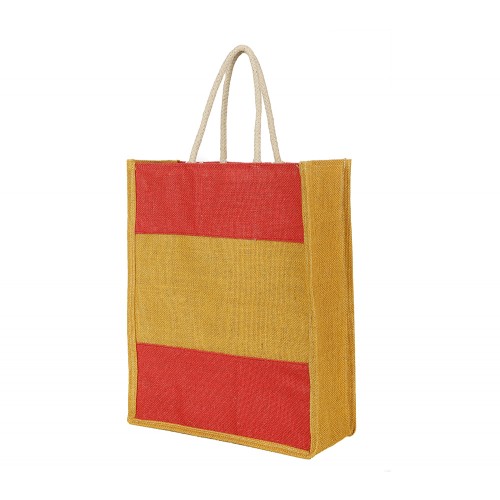 Color mix jute bag