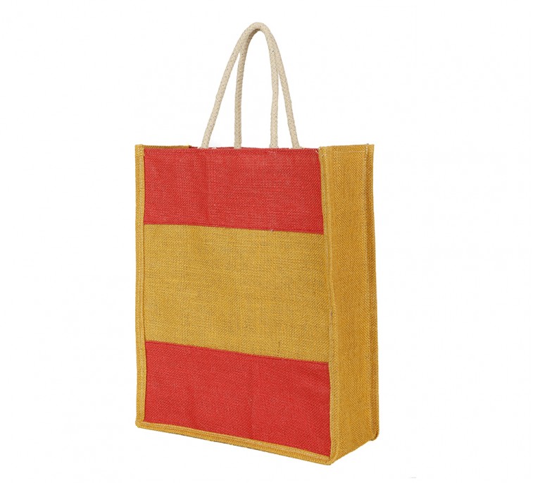 Color mix jute bag