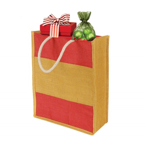 Color mix jute bag