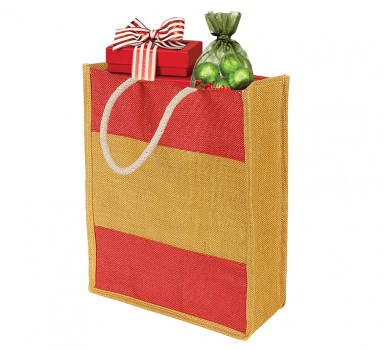 Color mix jute bag