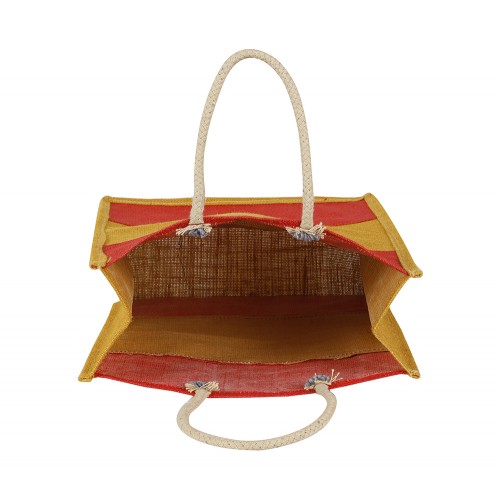 Color mix jute bag