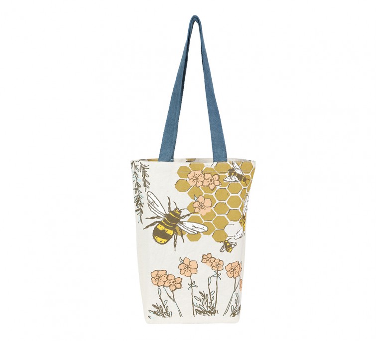 honey bee printed canvas bag