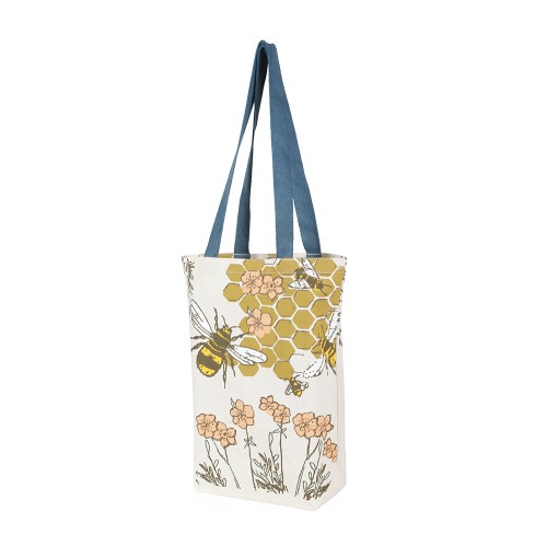 honey bee printed canvas bag