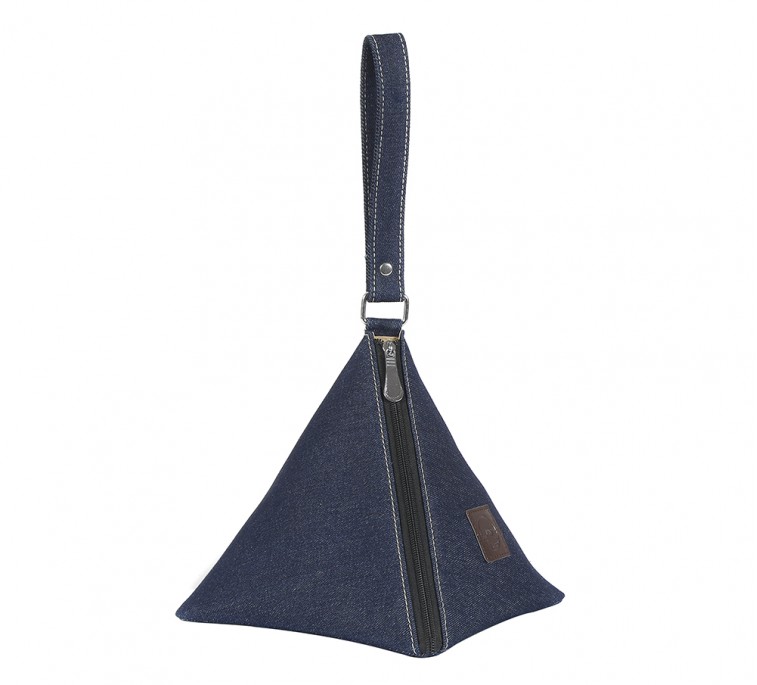 Denim wrist wrap bag