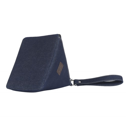 Denim wrist wrap bag