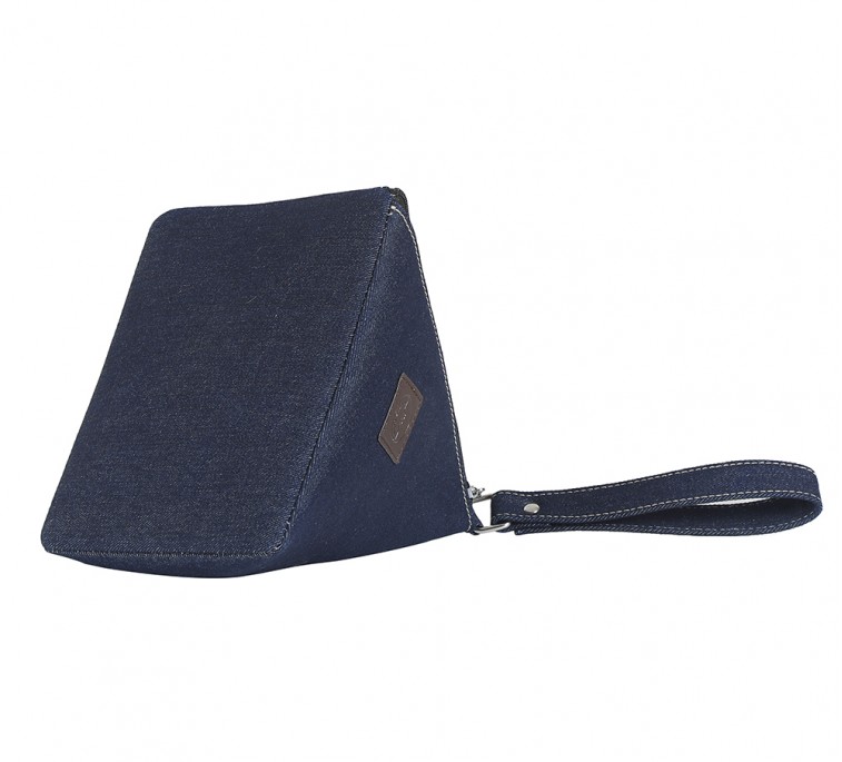 Denim wrist wrap bag
