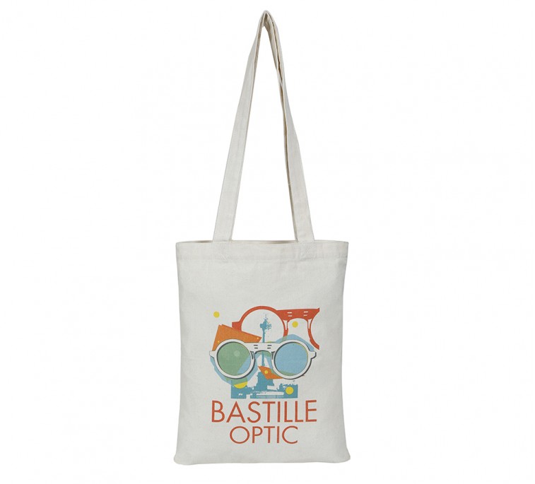 Printed Milky White canvas bag