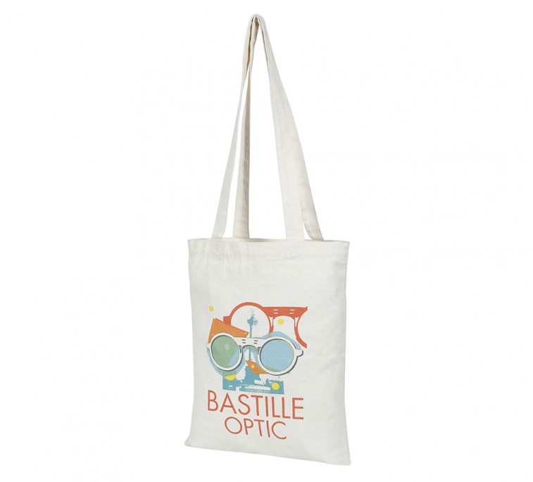 Printed Milky White canvas bag