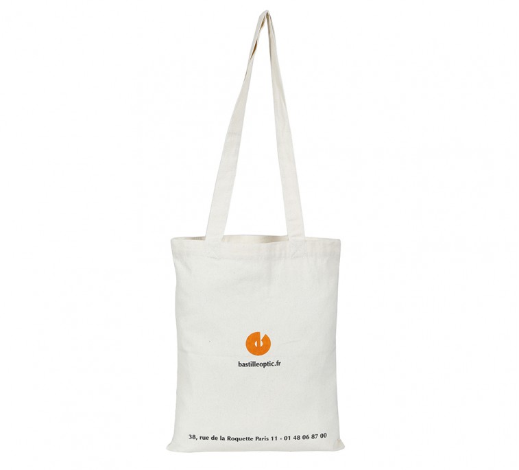 Printed Milky White canvas bag