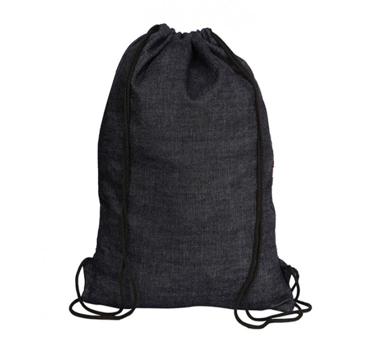 Denim draw string bag