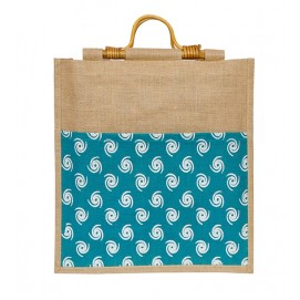 Cane Handle  Jute Grocery Bag