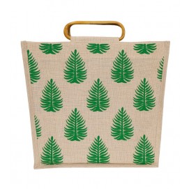 Leaf Cane Handle Juco Bag