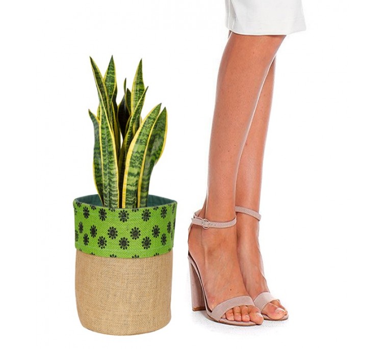 Printed Jute Plant Pot Bags