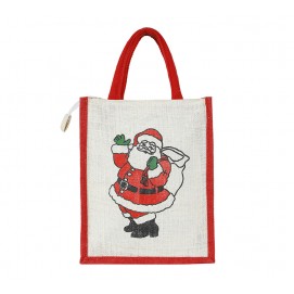 Santa jute lunch bag