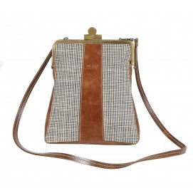 OXFORD JUTE LEATHER SLING BAG