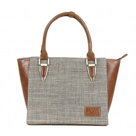 Oxford Jute Leather hand bag