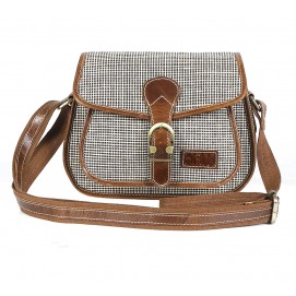 D shaped Oxford Jute bag