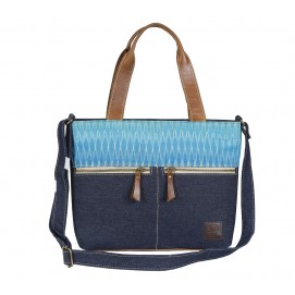 Kalamkari Fabric mix denim lap top bag