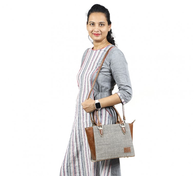 Oxford Jute Leather bags