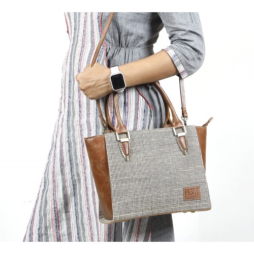Oxford Jute Leather bags