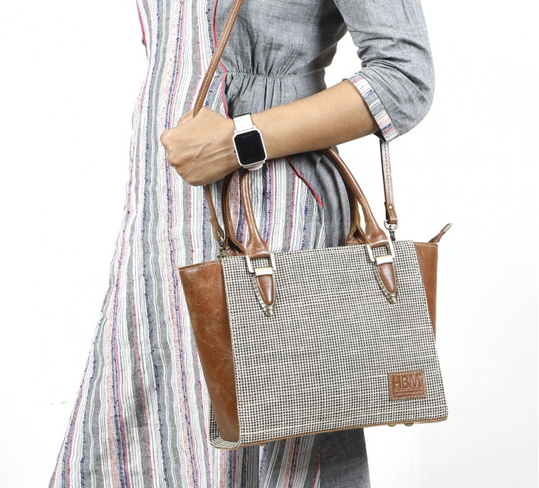 Oxford Jute Leather bags
