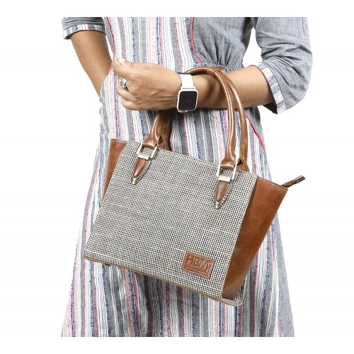 Oxford Jute Leather bags