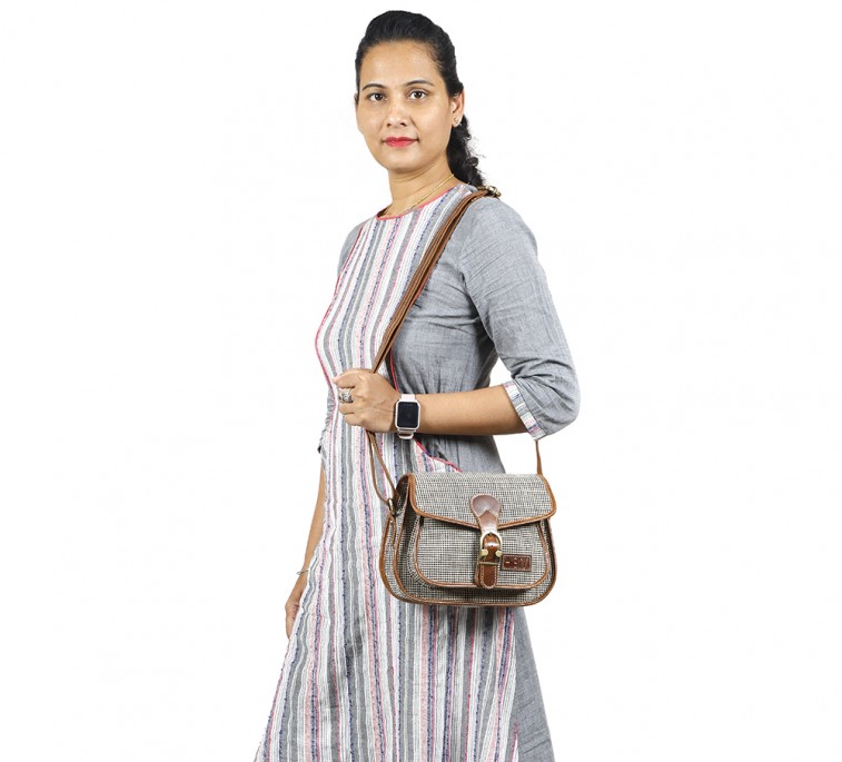 Oxford Jute Leather bags