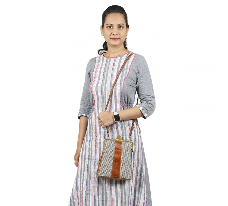 Oxford Jute Leather bags